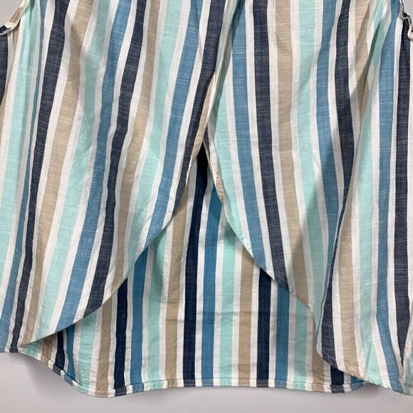 Ana A New Approach Women's Striped Open Back Tank Top Multicolor Size Large - Picture 7 of 7